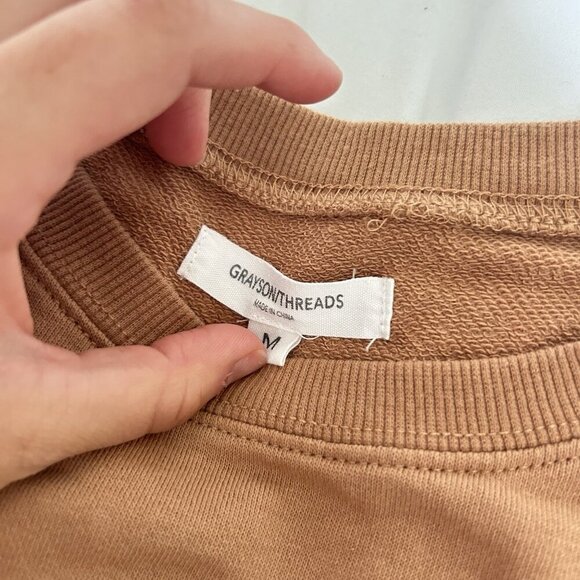 Grayson Threads Long Oversized Teddy Bear Sweatshirt Brown M Christmas Holiday - Picture 5 of 6